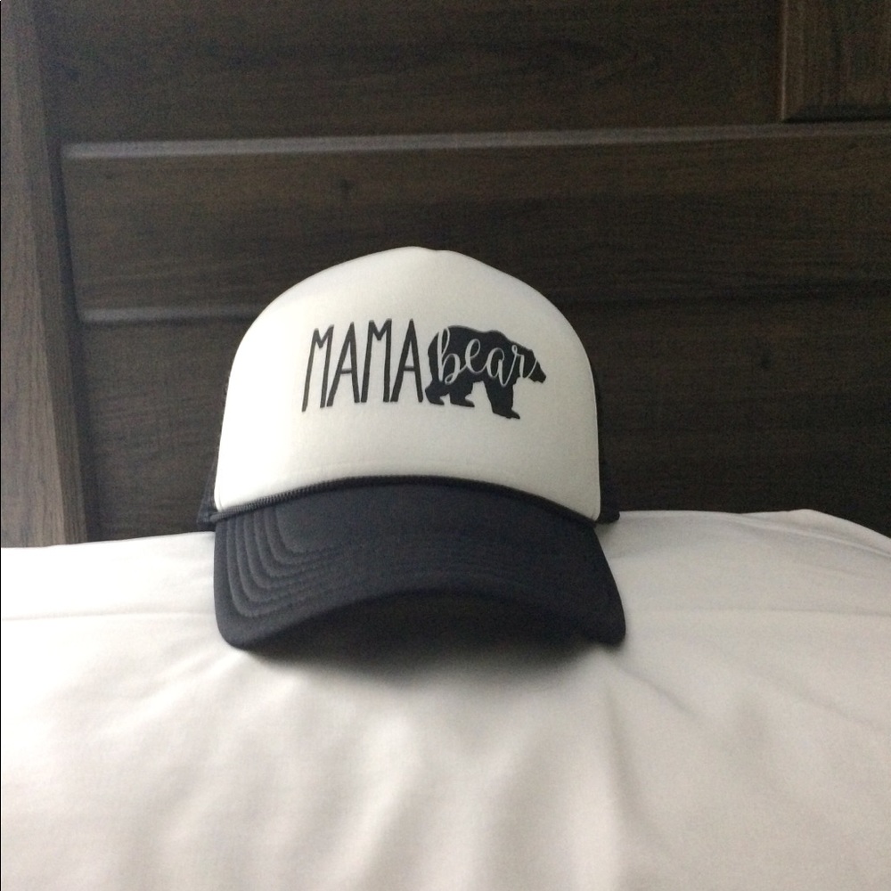 Black/White Mama Bear Cap